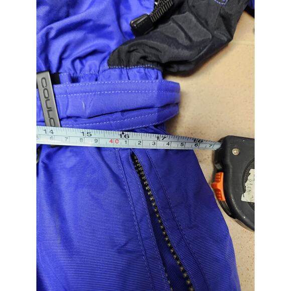 Vintage Vitesse Couloir Ski Suit Blue Large 14 Snowsuit One Piece Snow Bib - Picture 14 of 14